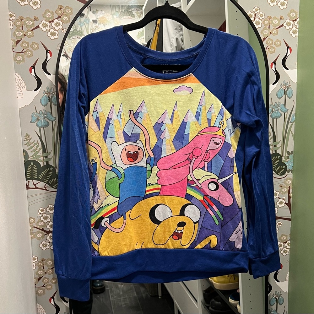 Mighty Fine Official Adventure Time Long Sleeve PJ Top Super Soft!